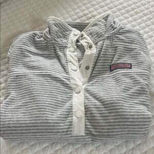 Vineyard Vines Heather Gray Striped Pullover